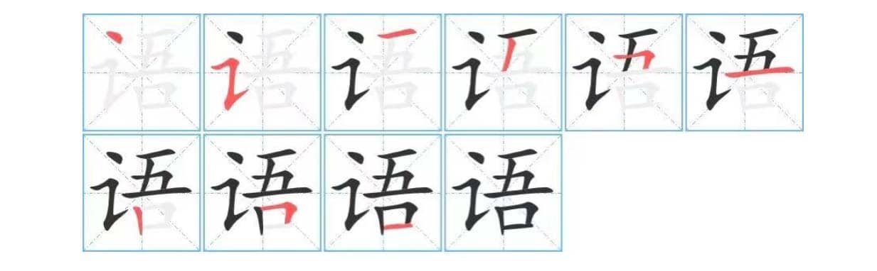 Chinese characters stroke order